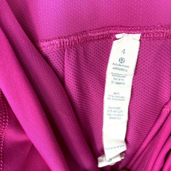 Lululemon Womens Tank Size 4 Tame Me Fuschia Pink Luxtreme Mesh Cinch Cord - Picture 6 of 6